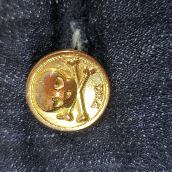 YNQ Waist High Sailor Jean Dark Denim Shorts - Picture 8 of 8